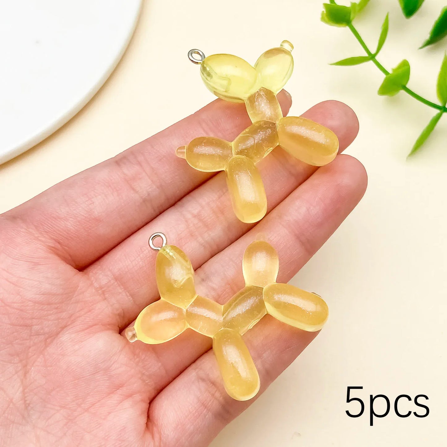 5/10pcs Colorful Balloon Dog Charms – Adorable Resin Pendants for Handmade Earrings, Bracelets, Necklaces & Keychain/Bag Accesso