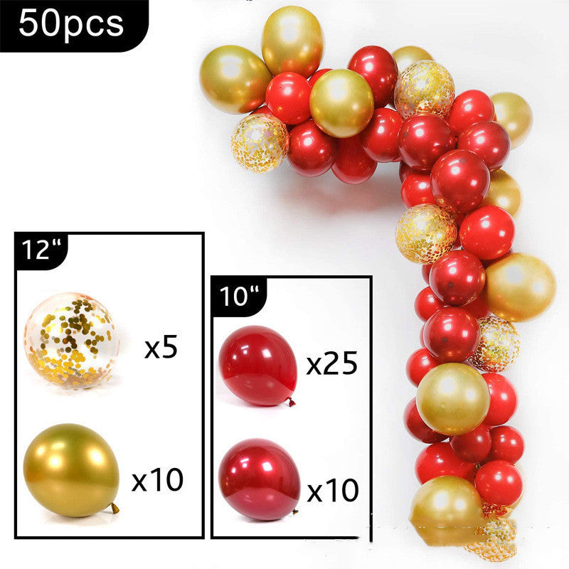 Double Pomegranate Red Balloon Garland Set