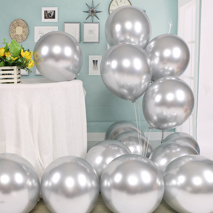Metallic Chrome Colored Balloons