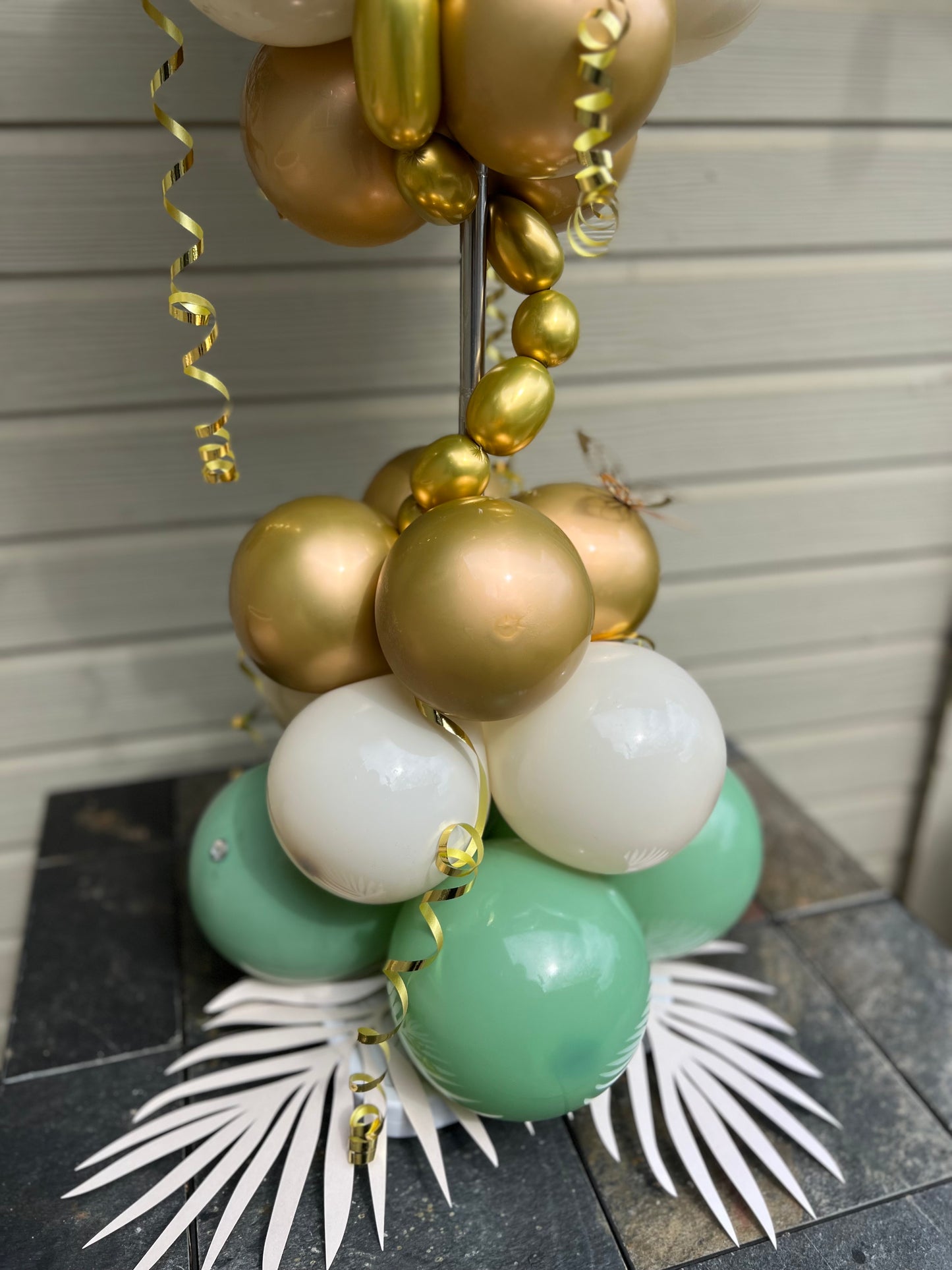Sage and Gold Balloon Bouquet