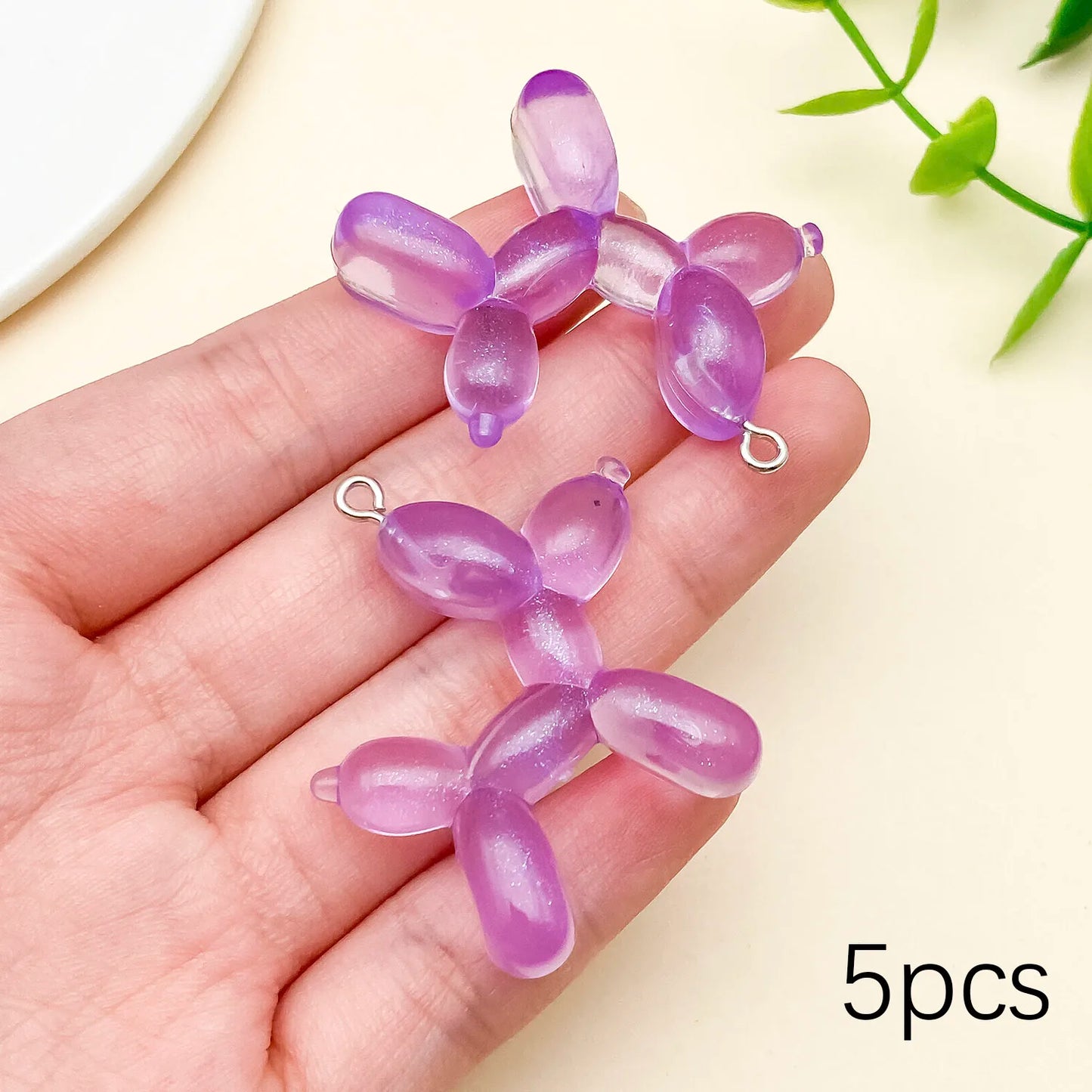 5/10pcs Colorful Balloon Dog Charms – Adorable Resin Pendants for Handmade Earrings, Bracelets, Necklaces & Keychain/Bag Accesso