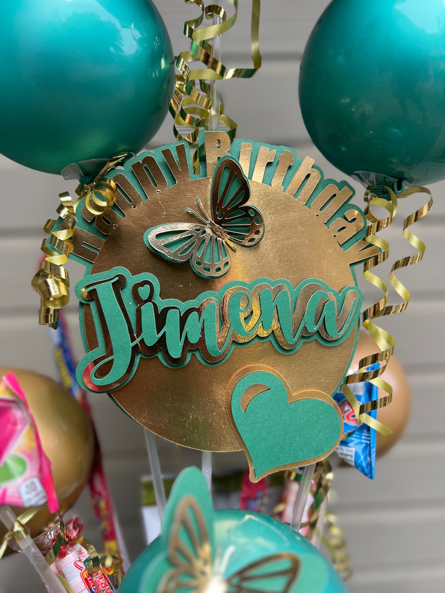 Green & Gold Candy Bouquet