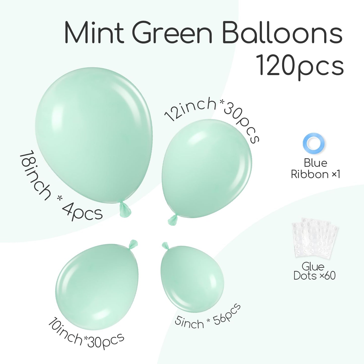120pc Metallic Balloon Arch Kit, 18 12 10 5 inch Chrome Silver Latex Balloons Different Sizes Metallic Balloon Garland for Wedding Baby Shower Disco Birthday Party Decorations