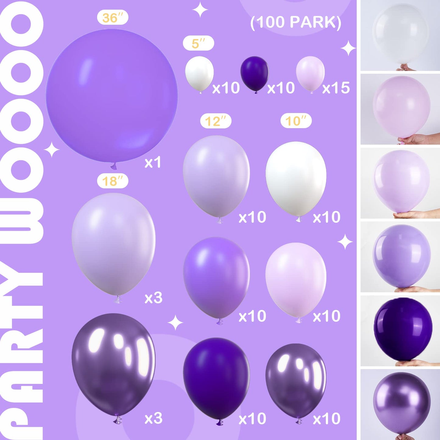 Dusty Pink Balloons 100 pcs Different Sizes of 36 18 12 10 5 Inch also known as Blush Pink and Dusty Rose