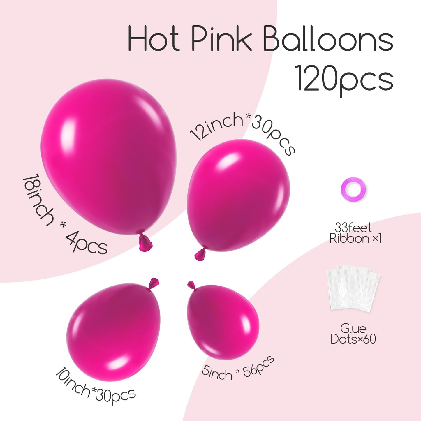 120pc Metallic Balloon Arch Kit, 18 12 10 5 inch Chrome Silver Latex Balloons Different Sizes Metallic Balloon Garland for Wedding Baby Shower Disco Birthday Party Decorations