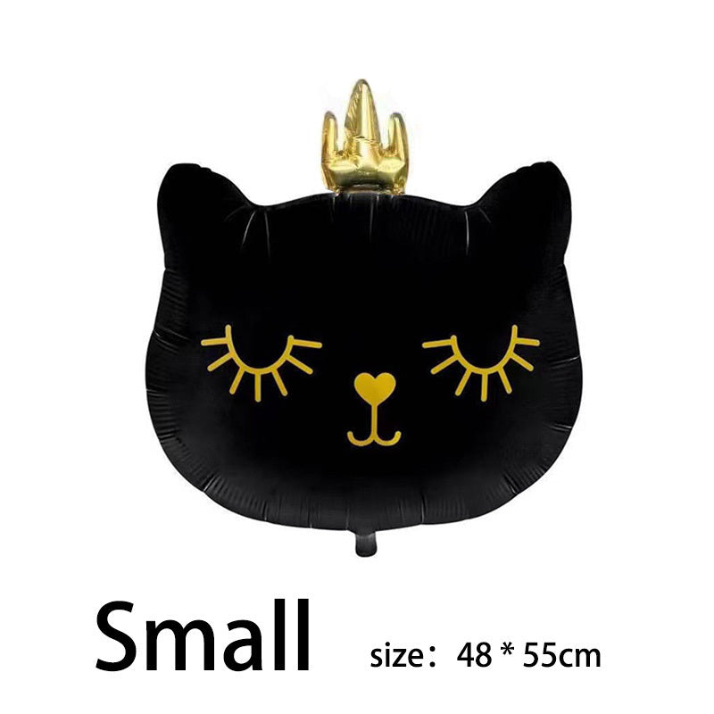 Crown Cat Mylar Balloon