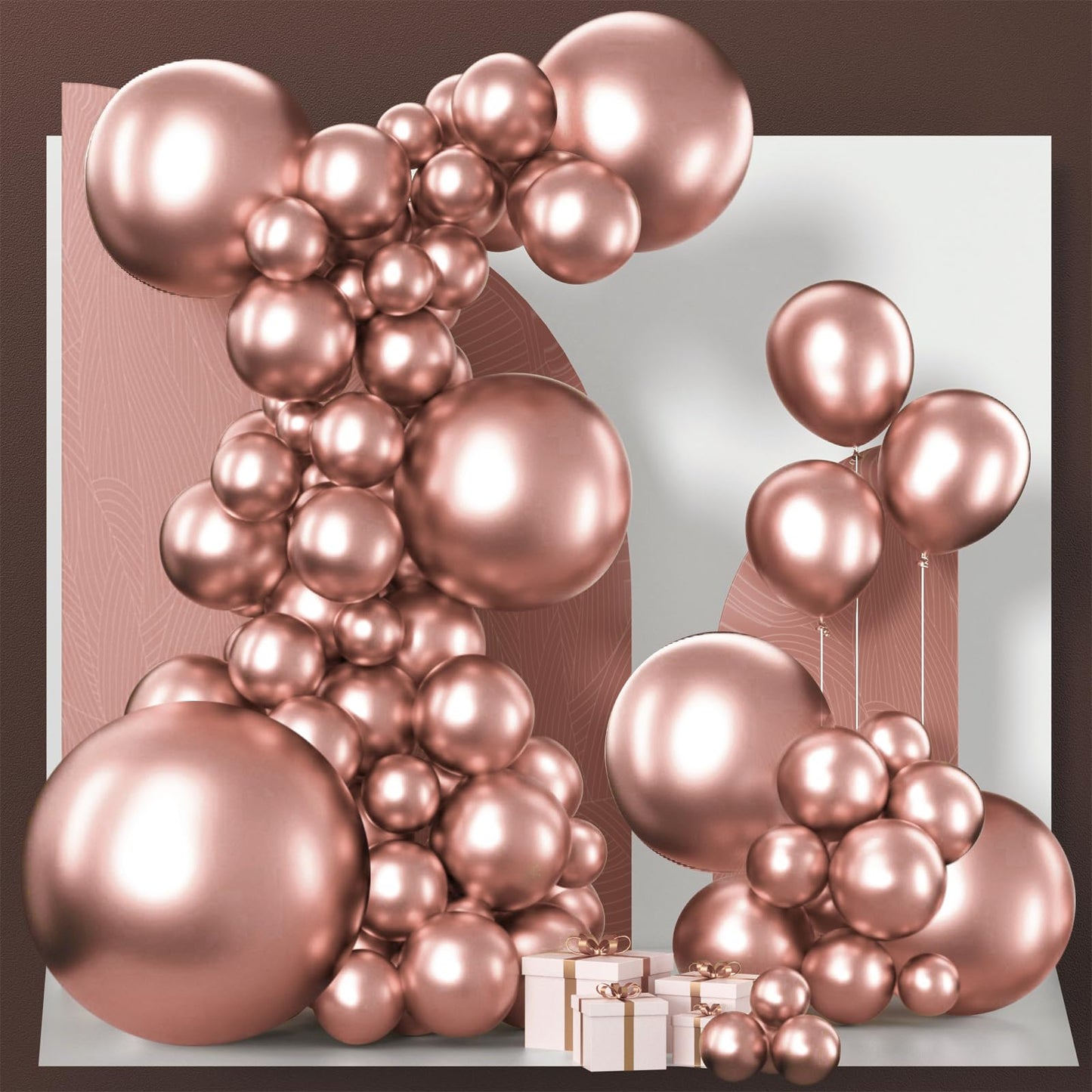 Dusty Pink Balloons 100 pcs Different Sizes of 36 18 12 10 5 Inch also known as Blush Pink and Dusty Rose