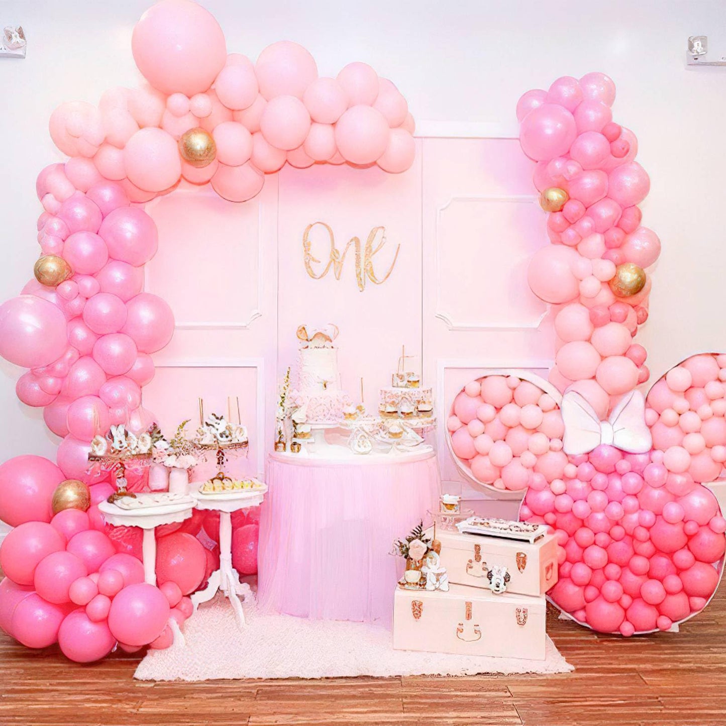 Dusty Pink Balloons 100 pcs Different Sizes of 36 18 12 10 5 Inch also known as Blush Pink and Dusty Rose