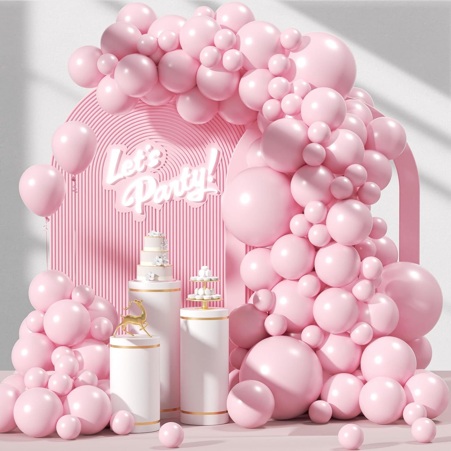 120pc Metallic Balloon Arch Kit, 18 12 10 5 inch Chrome Silver Latex Balloons Different Sizes Metallic Balloon Garland for Wedding Baby Shower Disco Birthday Party Decorations