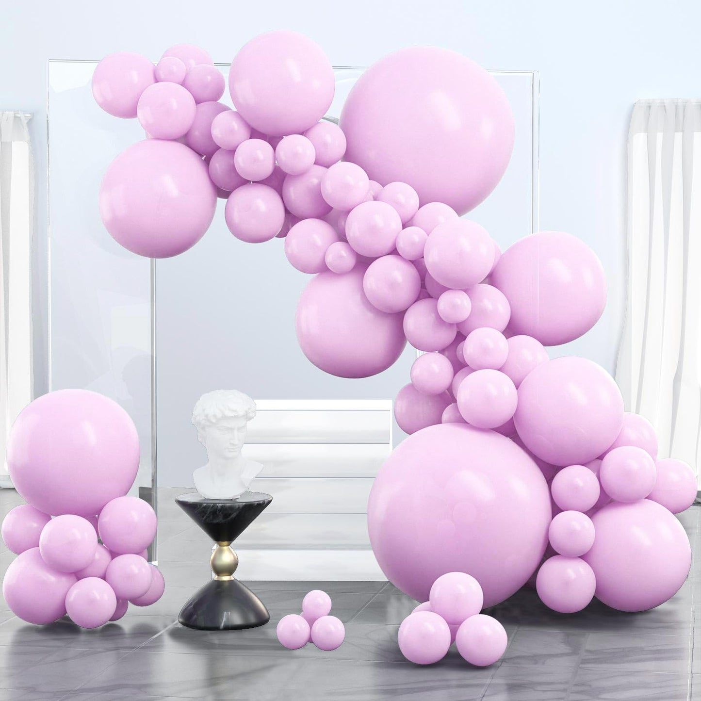 Dusty Pink Balloons 100 pcs Different Sizes of 36 18 12 10 5 Inch also known as Blush Pink and Dusty Rose