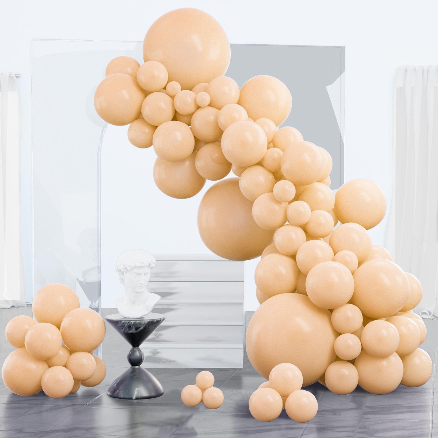 Pale Pink Balloons, 85 pcs Pink Balloons Different Sizes Pack of 18 Inch 12 Inch 10 Inch 5 Inch Pink Latex Balloons