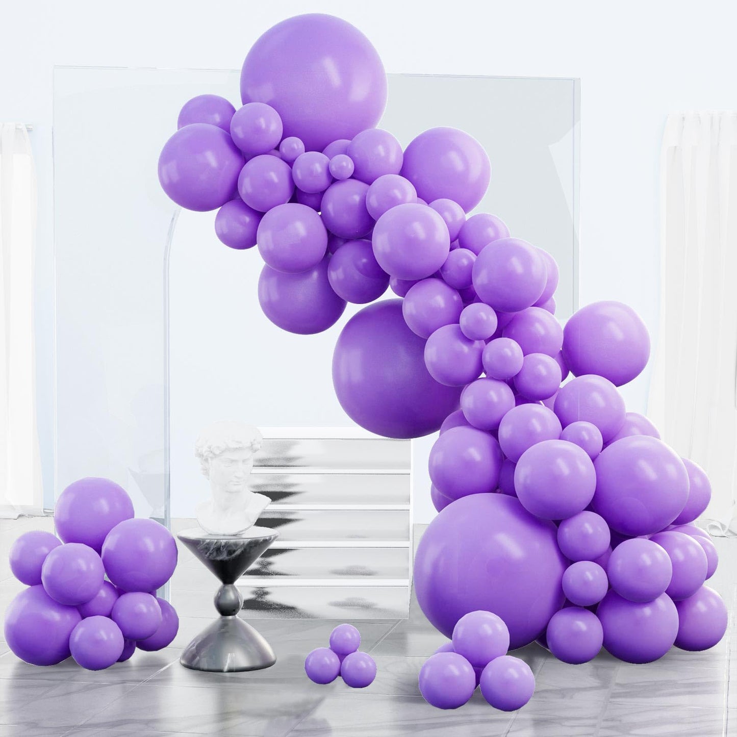 Pale Pink Balloons, 85 pcs Pink Balloons Different Sizes Pack of 18 Inch 12 Inch 10 Inch 5 Inch Pink Latex Balloons