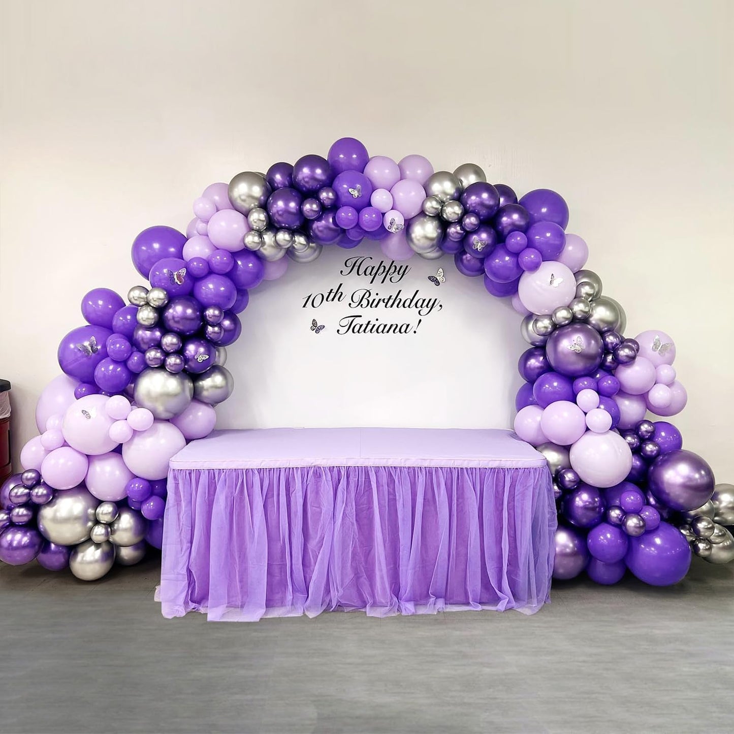 120pc Metallic Balloon Arch Kit, 18 12 10 5 inch Chrome Silver Latex Balloons Different Sizes Metallic Balloon Garland for Wedding Baby Shower Disco Birthday Party Decorations