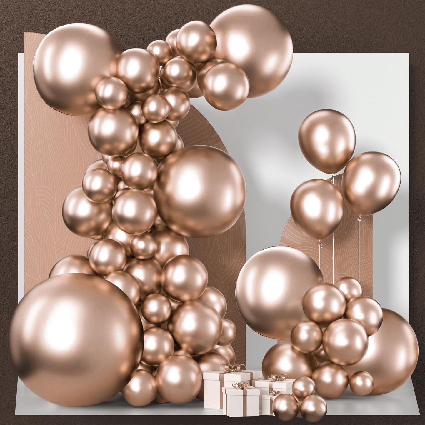 Dusty Pink Balloons 100 pcs Different Sizes of 36 18 12 10 5 Inch also known as Blush Pink and Dusty Rose