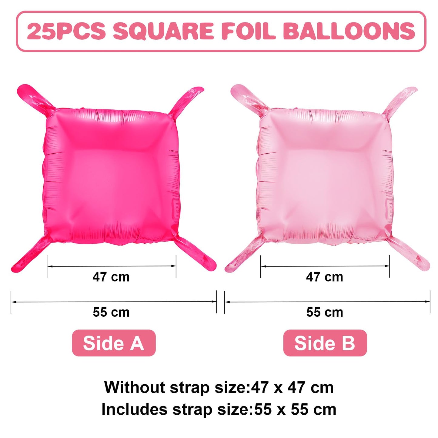 Silver Square Foil Balloon Wall,25Pcs Silver Balloon Backdrop Helium Mylar Balloon Tunnel Arch Garland Kit for Birthday Bridal Anniversary Baby Shower Party Decorations