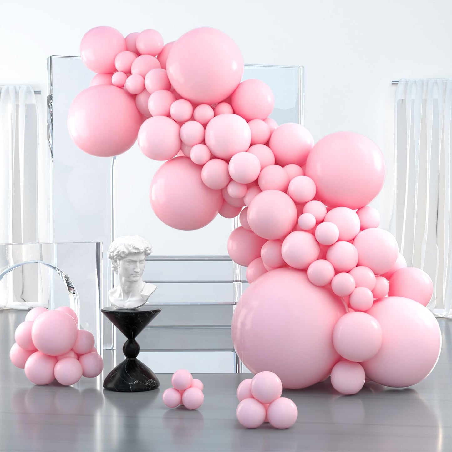 Dusty Pink Balloons 100 pcs Different Sizes of 36 18 12 10 5 Inch also known as Blush Pink and Dusty Rose