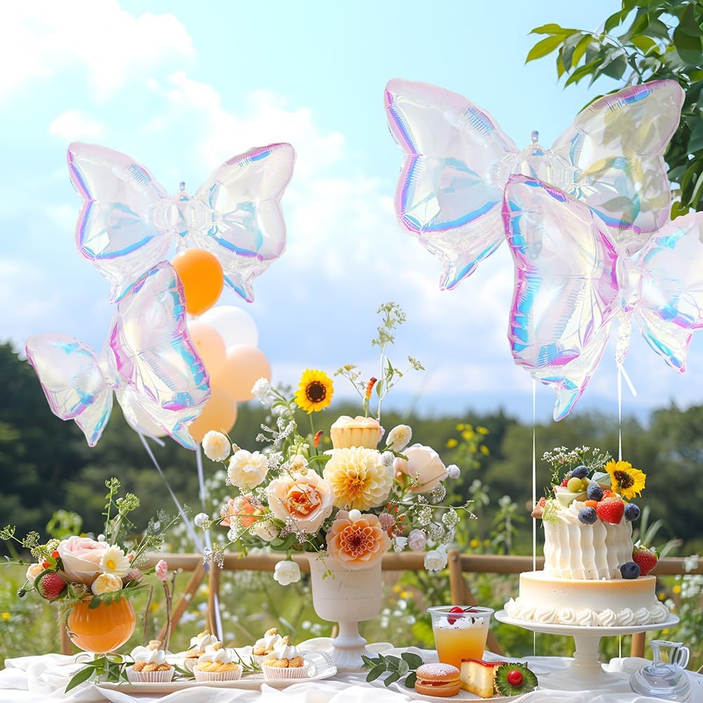 Iridescent Bow Balloons