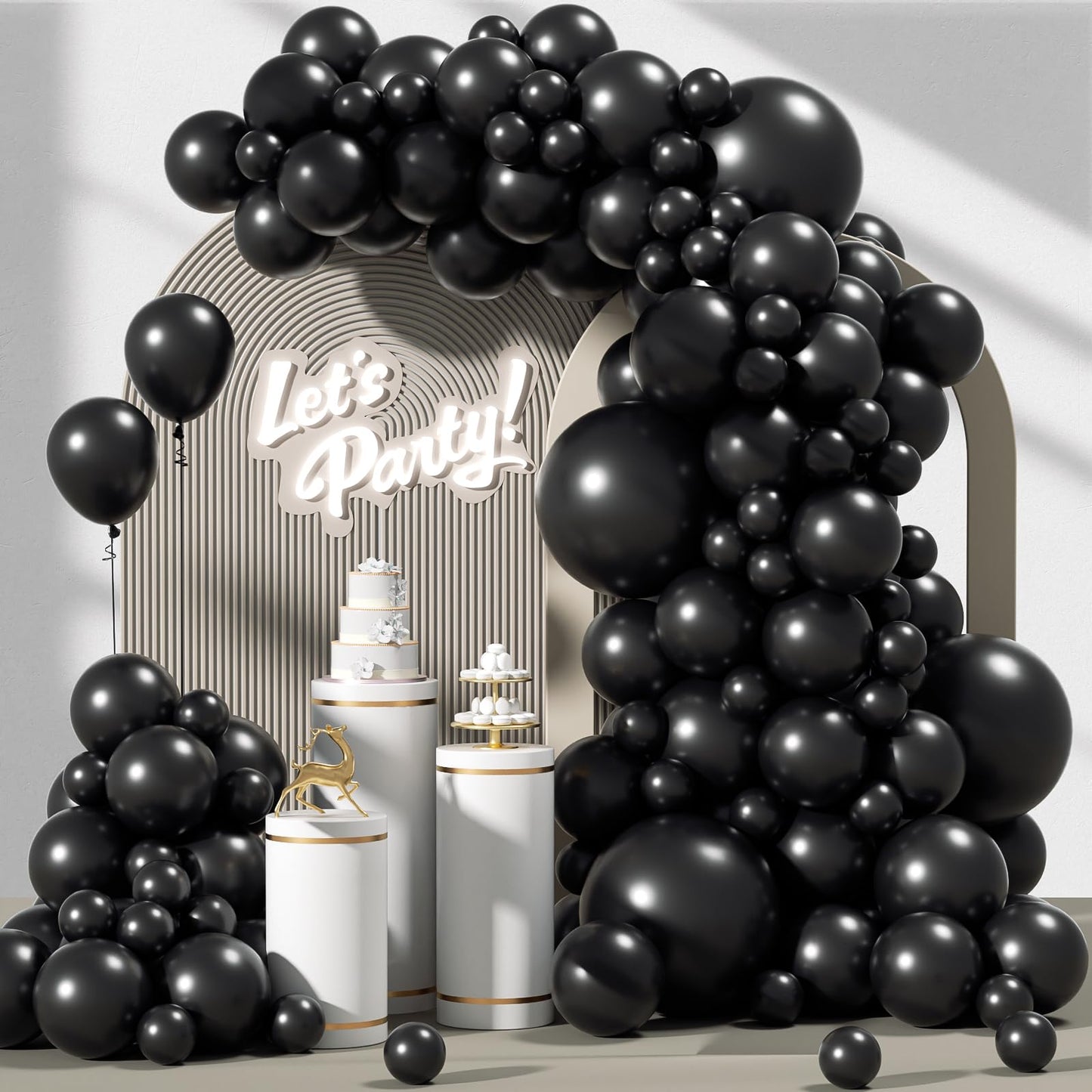 120pc Metallic Balloon Arch Kit, 18 12 10 5 inch Chrome Silver Latex Balloons Different Sizes Metallic Balloon Garland for Wedding Baby Shower Disco Birthday Party Decorations