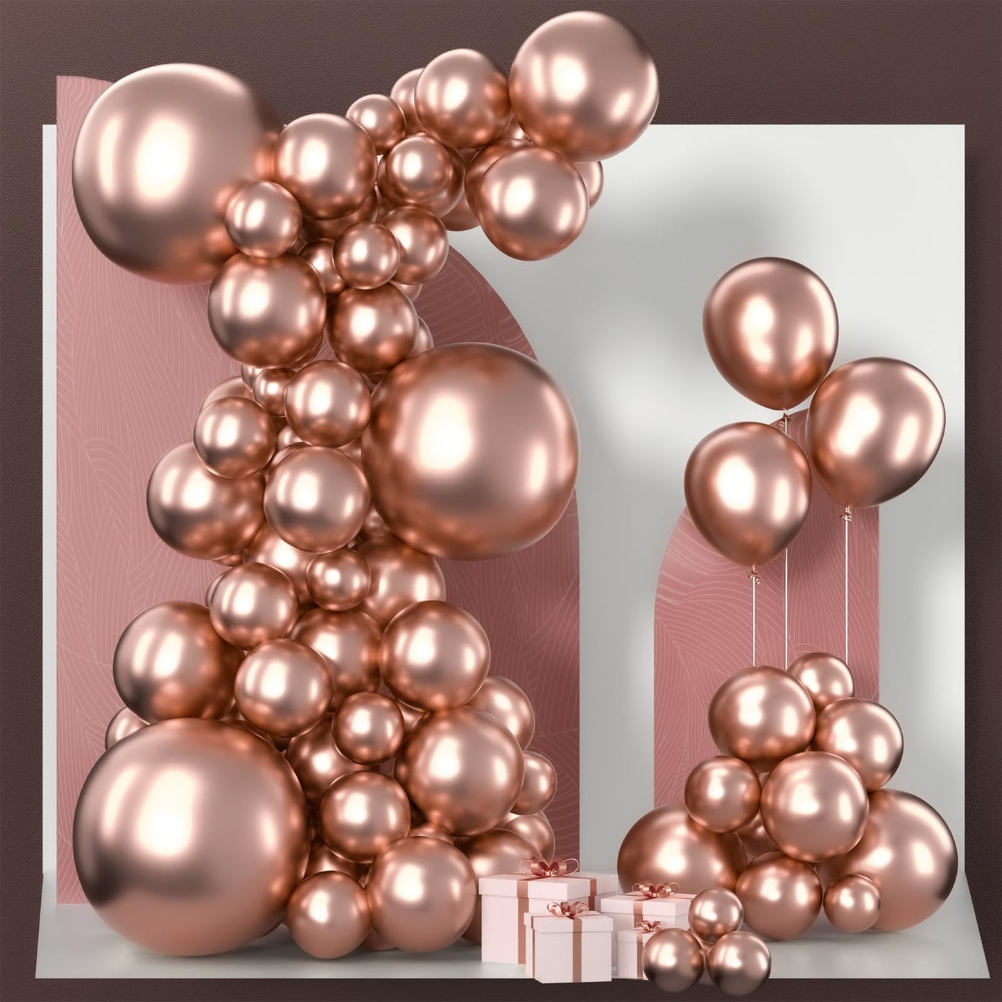 Pale Pink Balloons, 85 pcs Pink Balloons Different Sizes Pack of 18 Inch 12 Inch 10 Inch 5 Inch Pink Latex Balloons