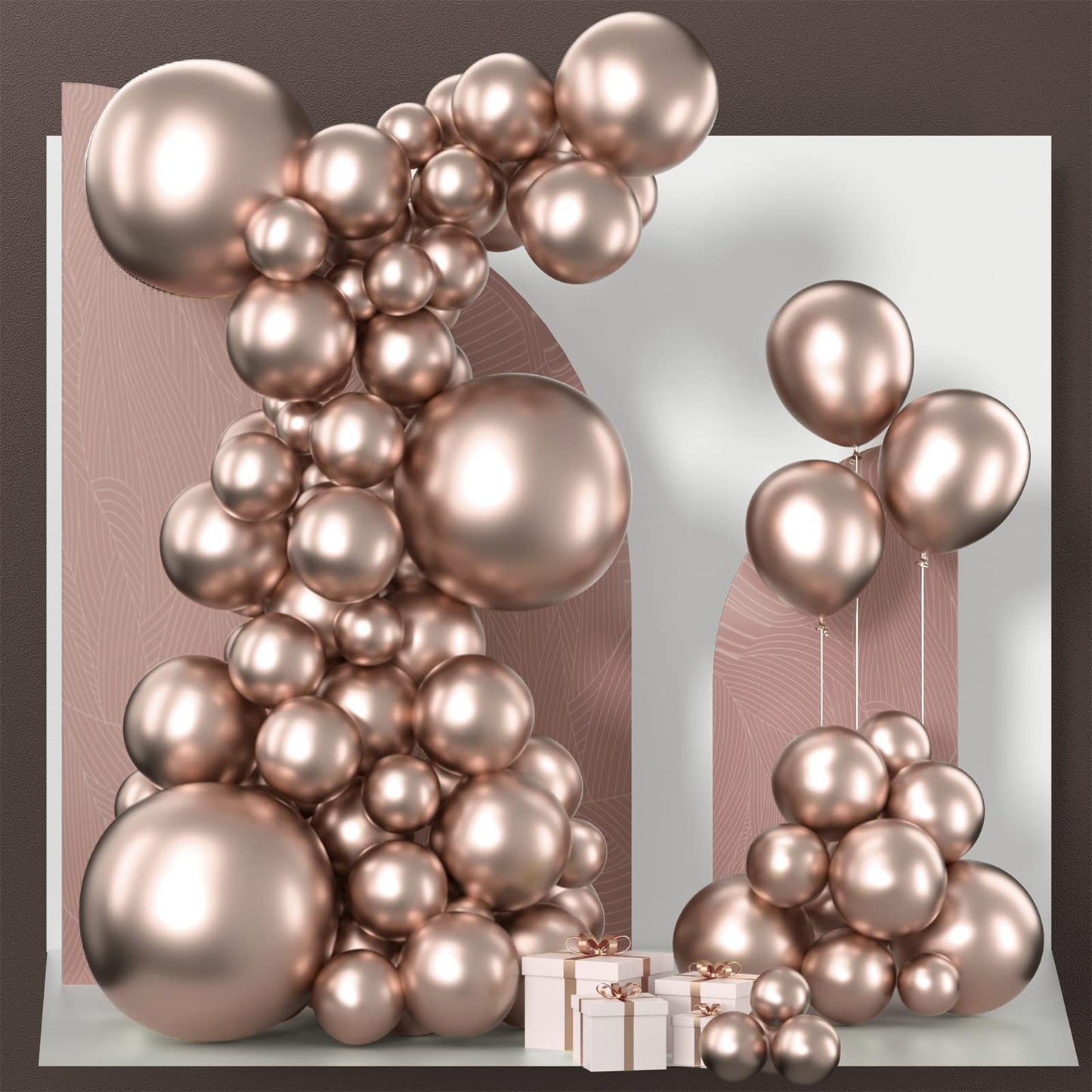 Pale Pink Balloons, 85 pcs Pink Balloons Different Sizes Pack of 18 Inch 12 Inch 10 Inch 5 Inch Pink Latex Balloons