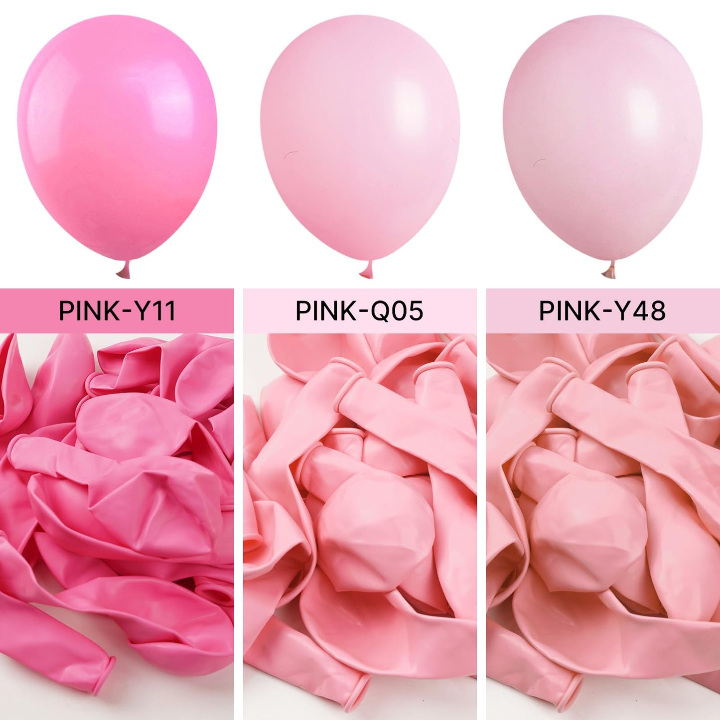Dusty Pink Balloons 100 pcs Different Sizes of 36 18 12 10 5 Inch also known as Blush Pink and Dusty Rose
