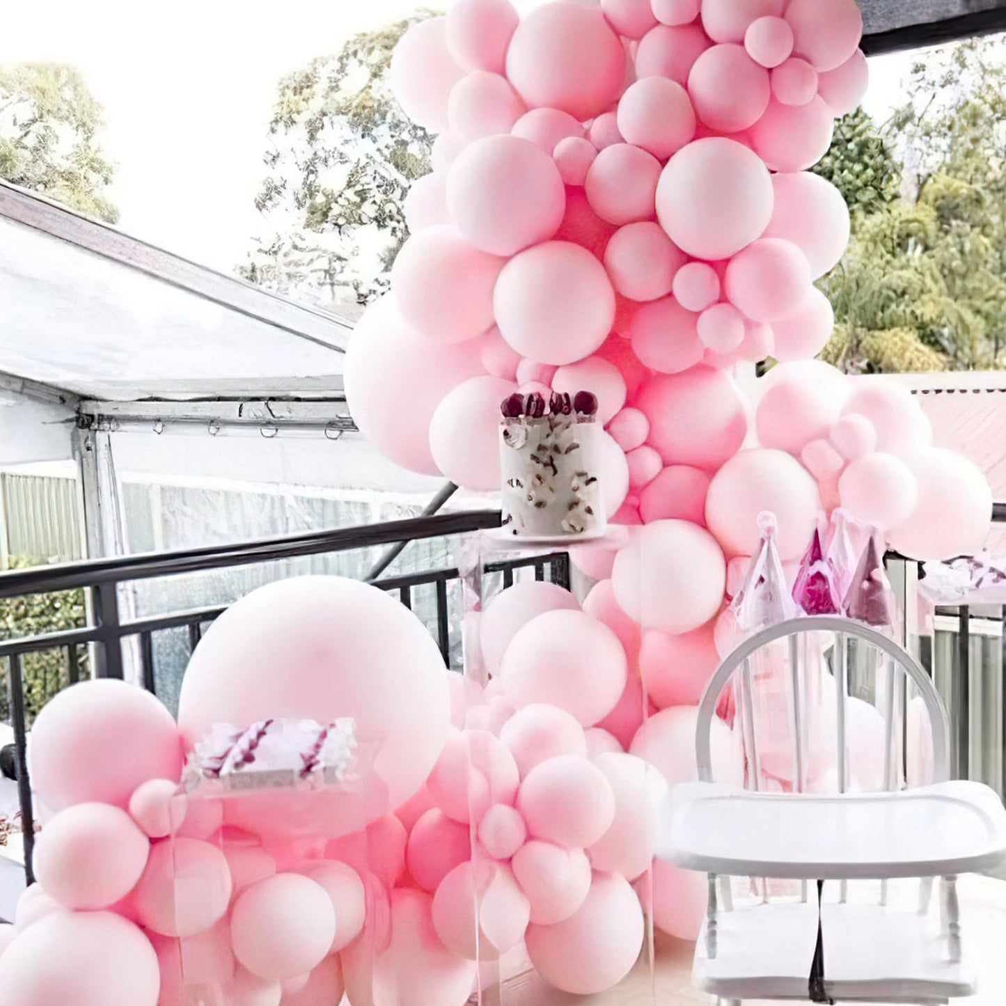 Dusty Pink Balloons 100 pcs Different Sizes of 36 18 12 10 5 Inch also known as Blush Pink and Dusty Rose
