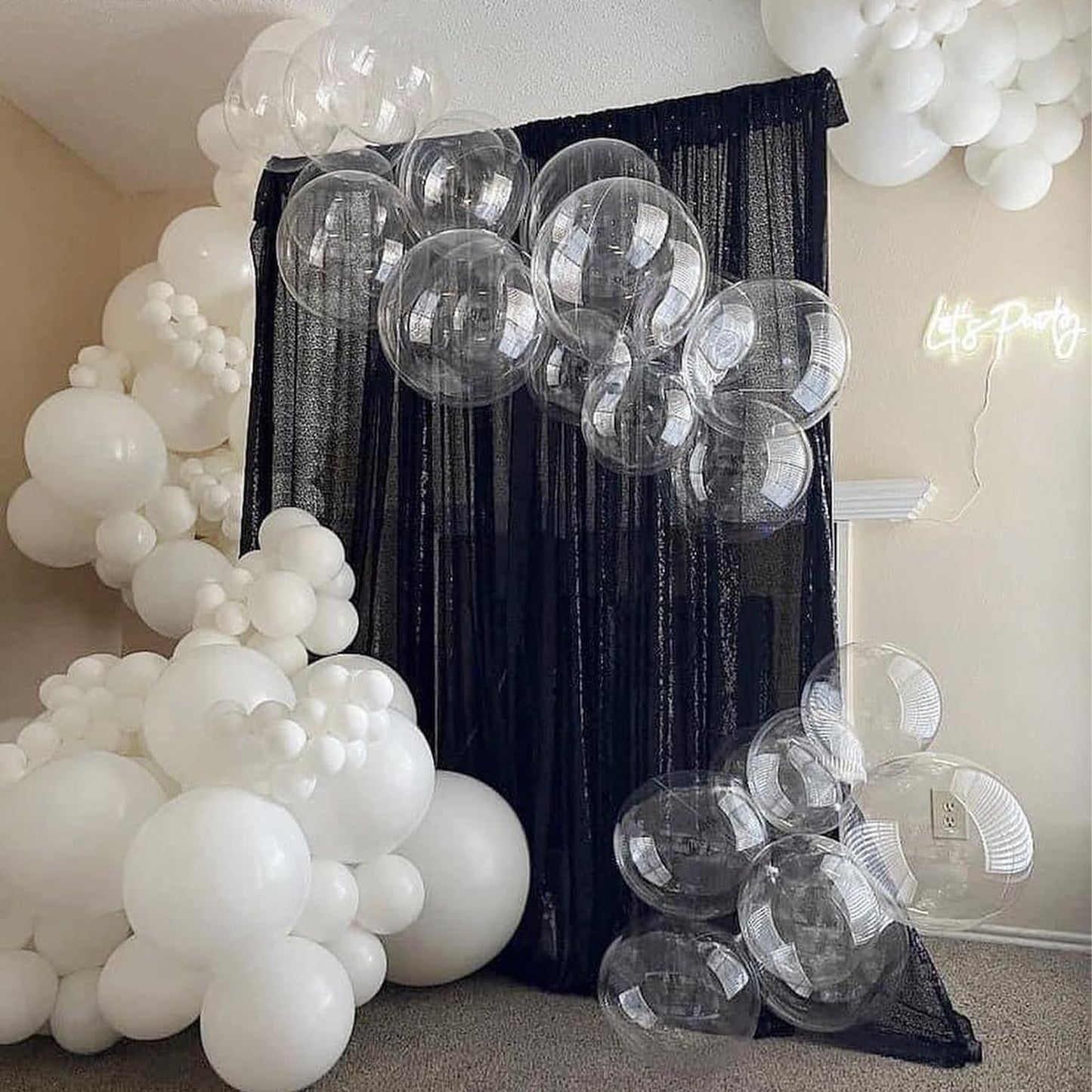 120pc Metallic Balloon Arch Kit, 18 12 10 5 inch Chrome Silver Latex Balloons Different Sizes Metallic Balloon Garland for Wedding Baby Shower Disco Birthday Party Decorations