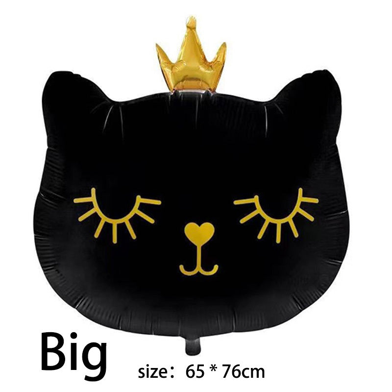 Crown Cat Mylar Balloon