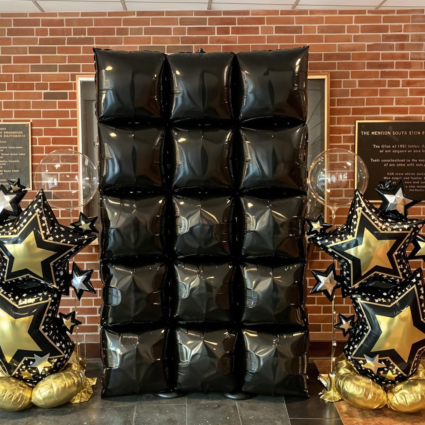 Silver Square Foil Balloon Wall,25Pcs Silver Balloon Backdrop Helium Mylar Balloon Tunnel Arch Garland Kit for Birthday Bridal Anniversary Baby Shower Party Decorations