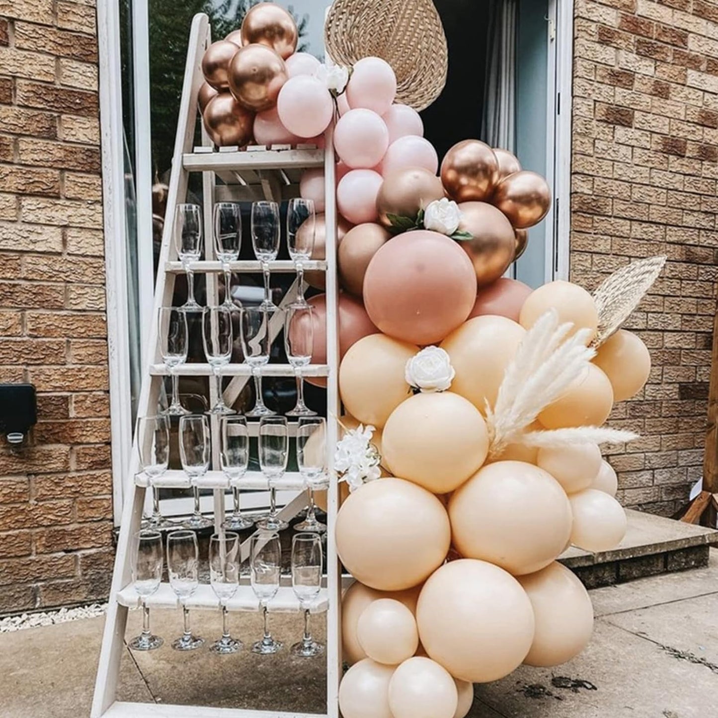Pale Pink Balloons, 85 pcs Pink Balloons Different Sizes Pack of 18 Inch 12 Inch 10 Inch 5 Inch Pink Latex Balloons
