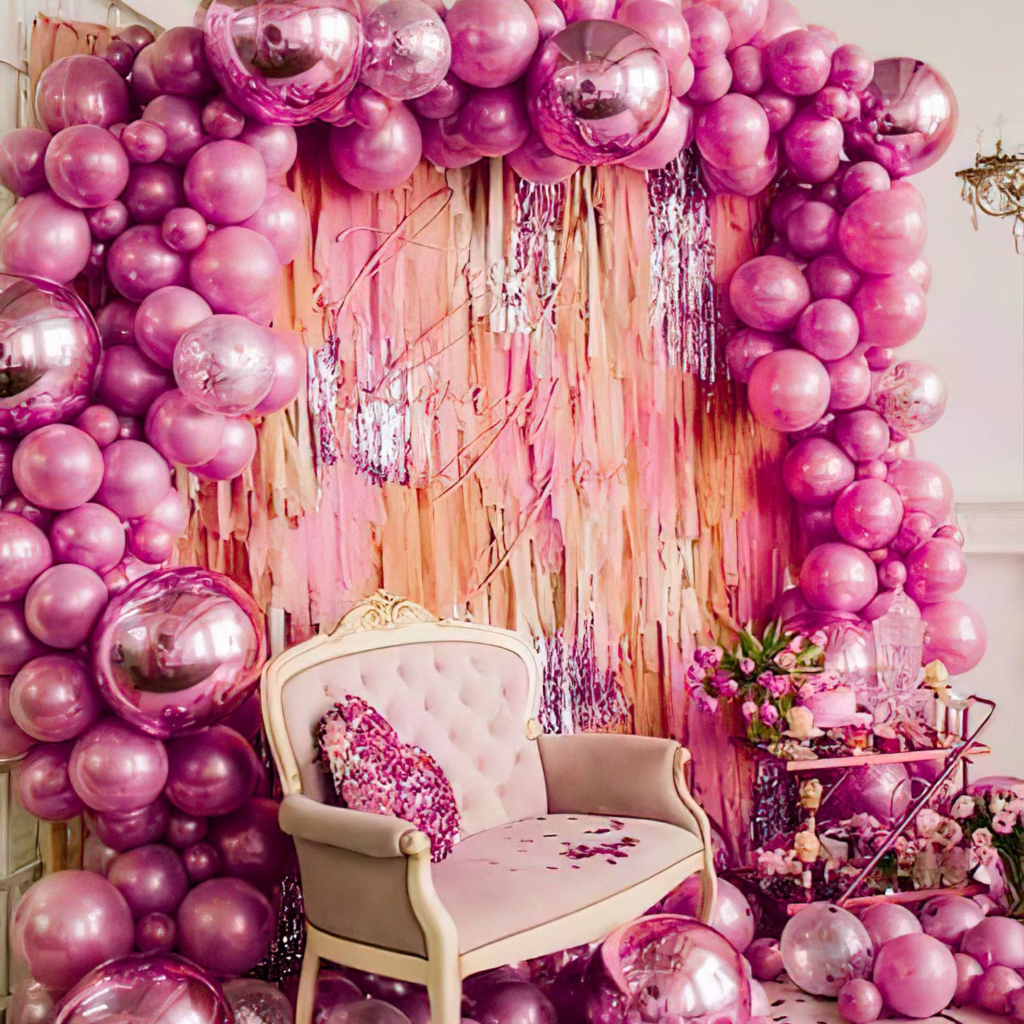 Pale Pink Balloons, 85 pcs Pink Balloons Different Sizes Pack of 18 Inch 12 Inch 10 Inch 5 Inch Pink Latex Balloons