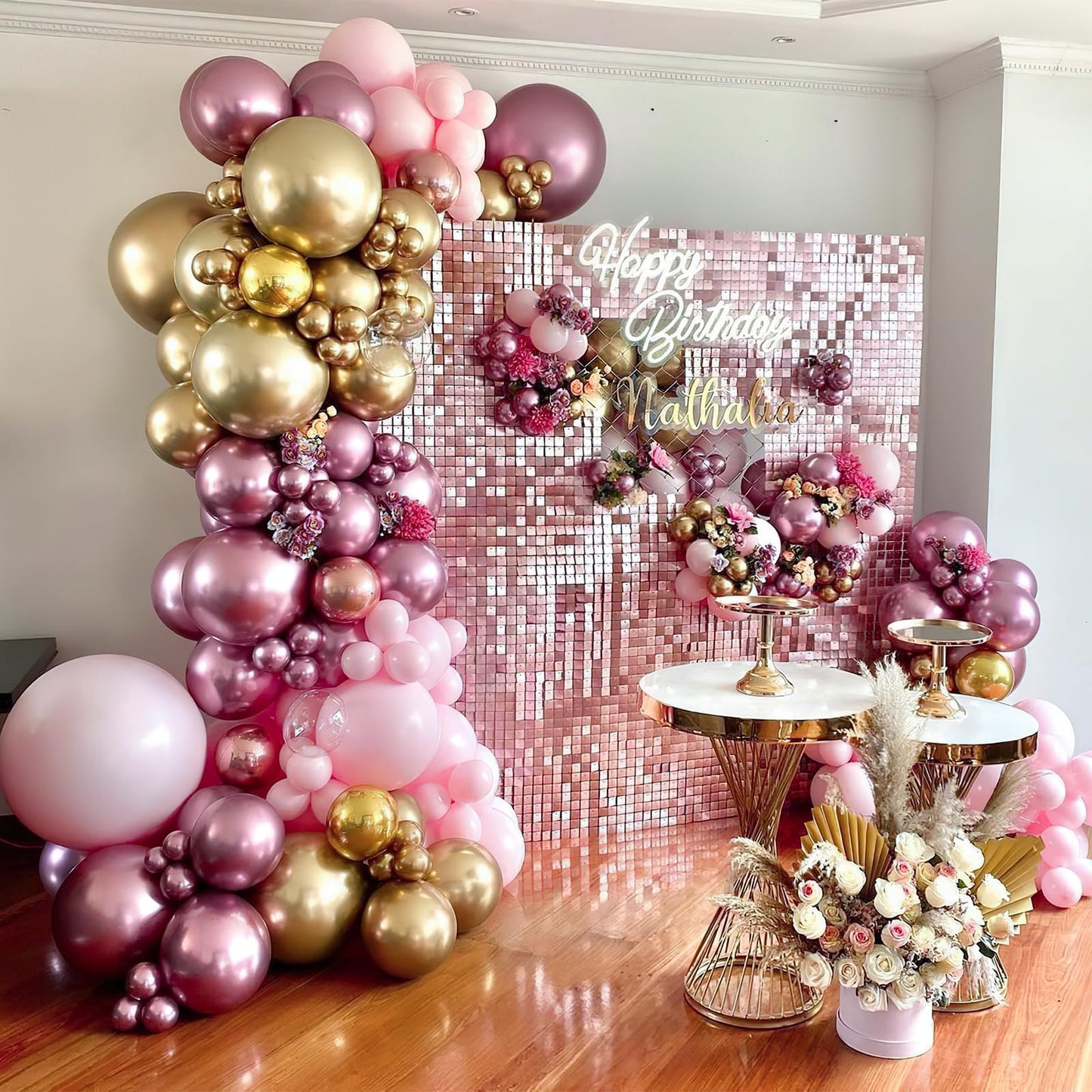 Pale Pink Balloons, 85 pcs Pink Balloons Different Sizes Pack of 18 Inch 12 Inch 10 Inch 5 Inch Pink Latex Balloons