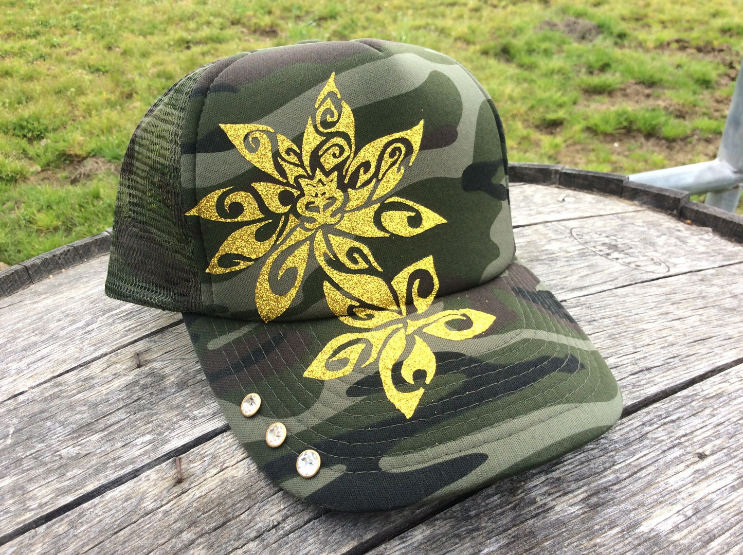 Tiare Plumeria Camo Hat