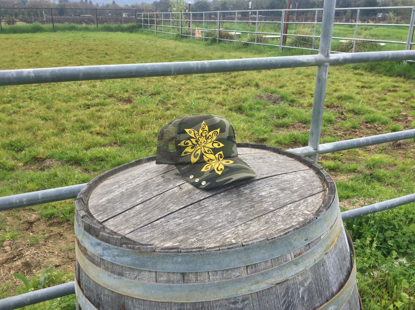 Tiare Plumeria Camo Hat