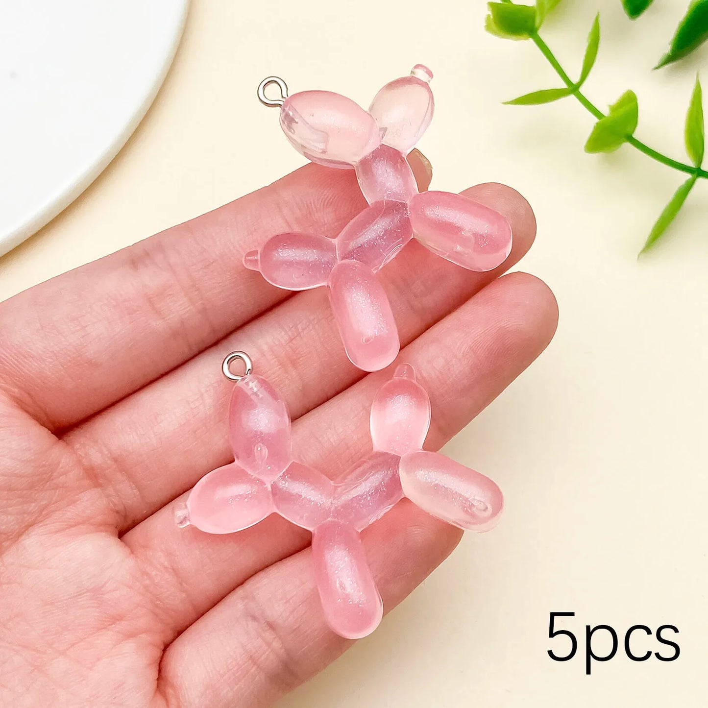 5/10pcs Colorful Balloon Dog Charms – Adorable Resin Pendants for Handmade Earrings, Bracelets, Necklaces & Keychain/Bag Accesso