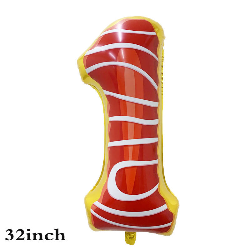 32inch Ice Cream Shop Number Balloon