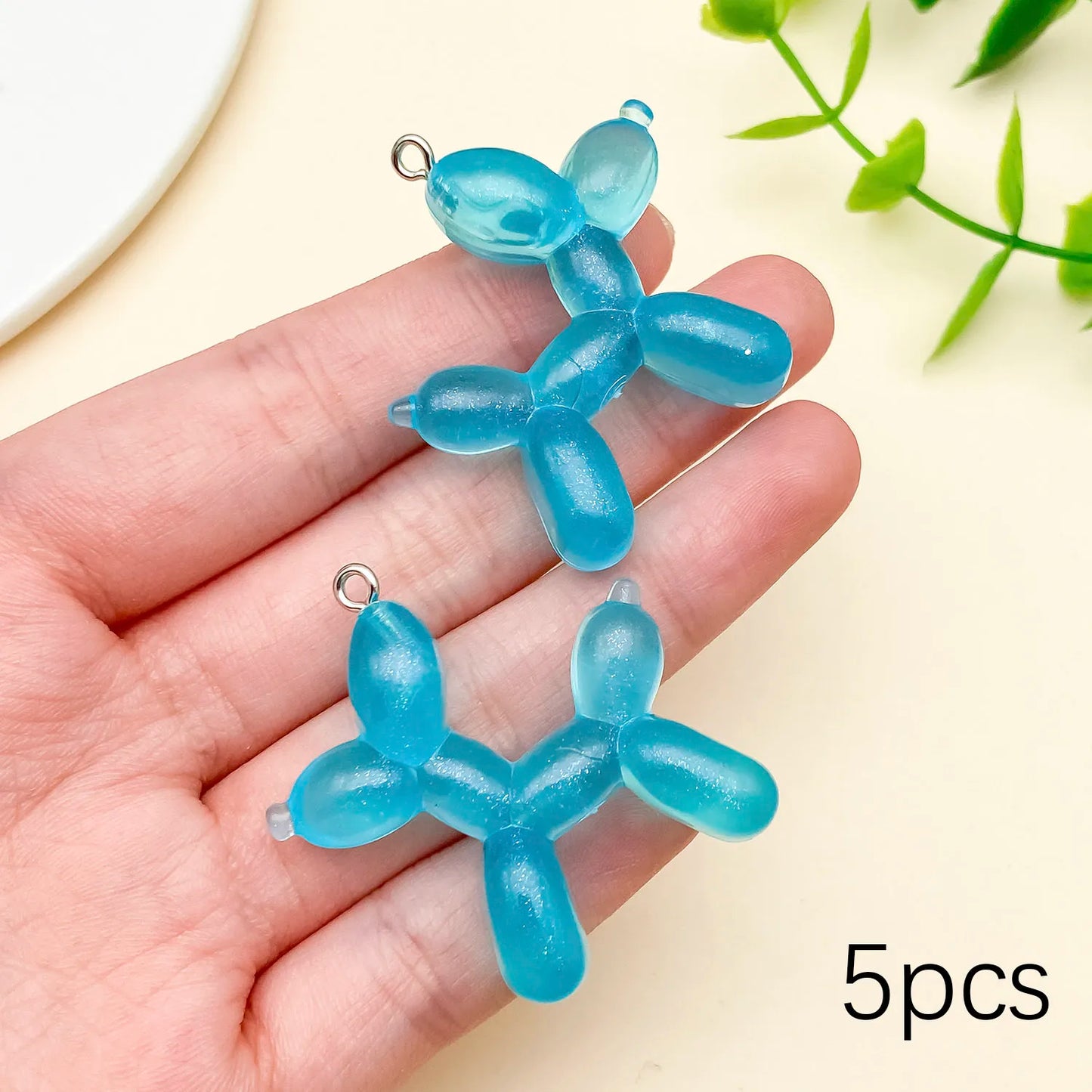 5/10pcs Colorful Balloon Dog Charms – Adorable Resin Pendants for Handmade Earrings, Bracelets, Necklaces & Keychain/Bag Accesso