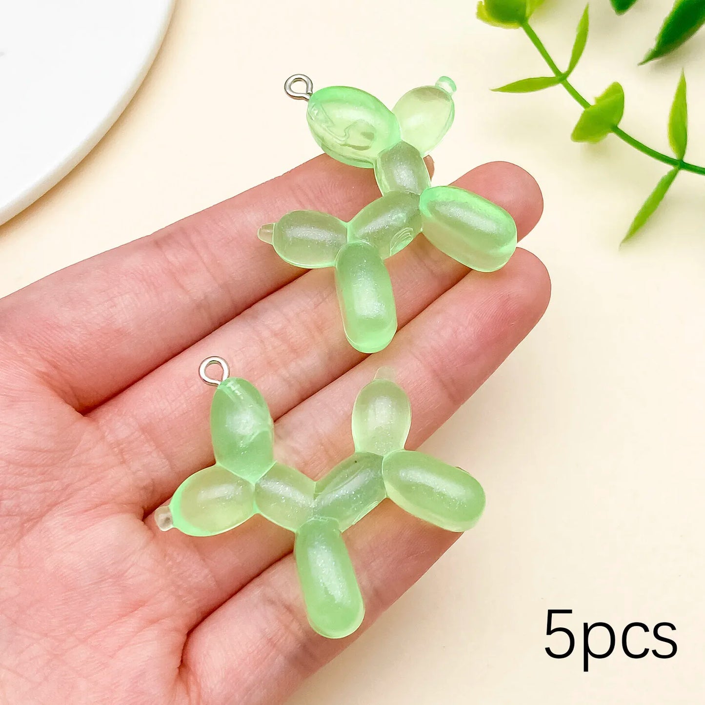 5/10pcs Colorful Balloon Dog Charms – Adorable Resin Pendants for Handmade Earrings, Bracelets, Necklaces & Keychain/Bag Accesso