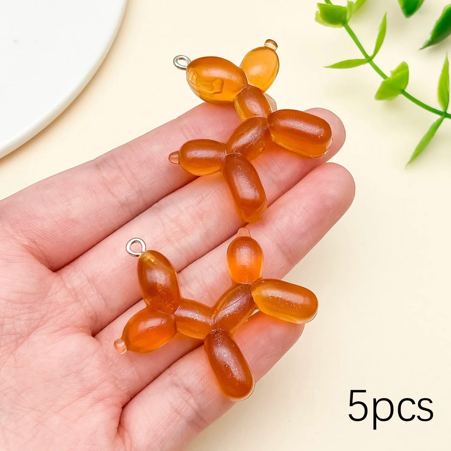 5/10pcs Colorful Balloon Dog Charms – Adorable Resin Pendants for Handmade Earrings, Bracelets, Necklaces & Keychain/Bag Accesso