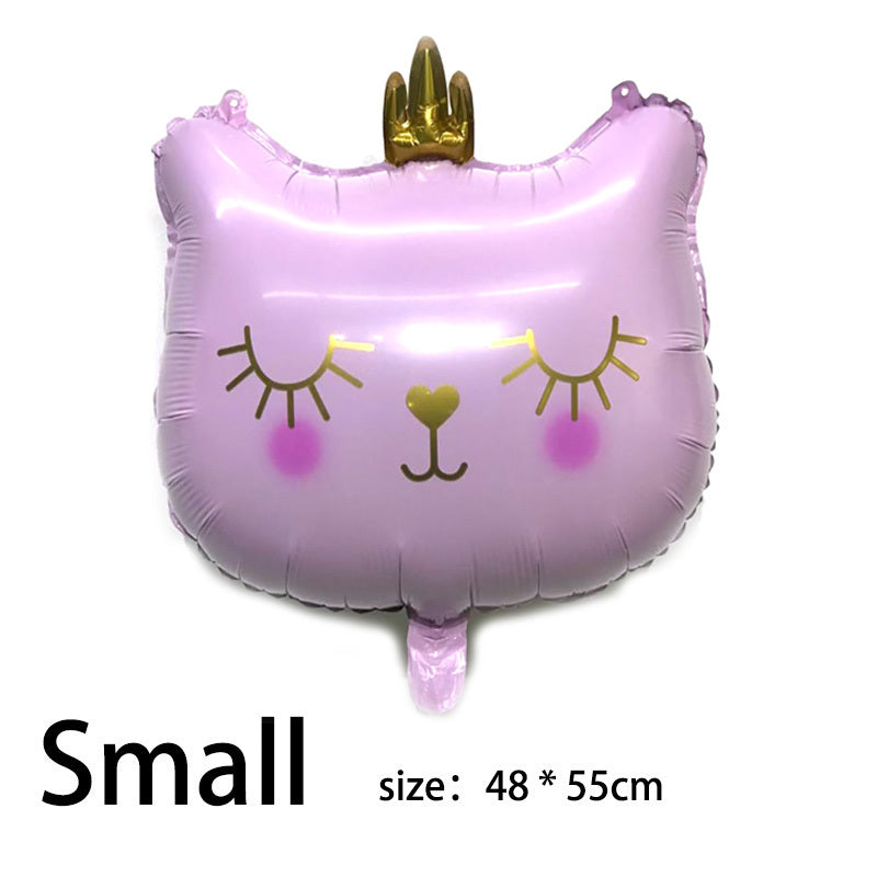 Crown Cat Mylar Balloon