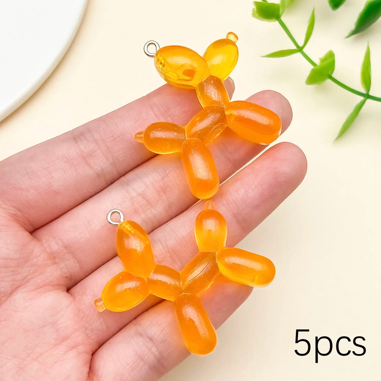 5/10pcs Colorful Balloon Dog Charms – Adorable Resin Pendants for Handmade Earrings, Bracelets, Necklaces & Keychain/Bag Accesso