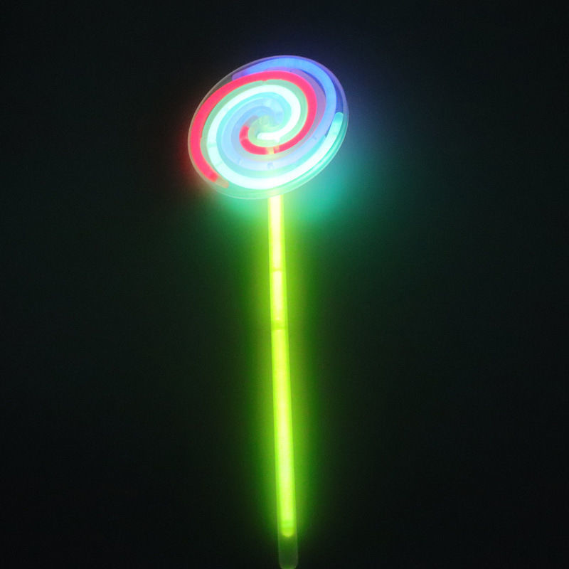 Fluorescent Lollipop Luminous Rotating Windmill Colorful Luminous Toy Party Props Festival Supplies