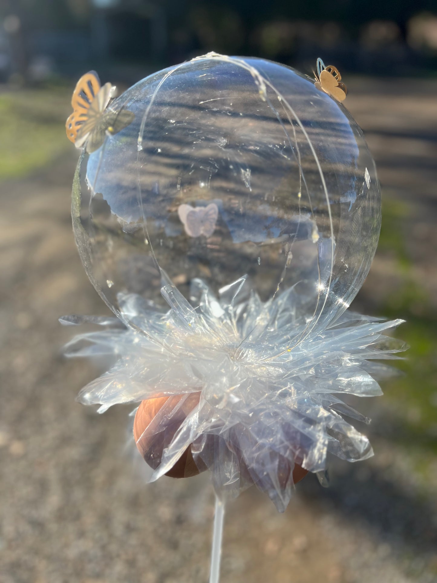 1 Butterfly Balloon Bouquet with Lights