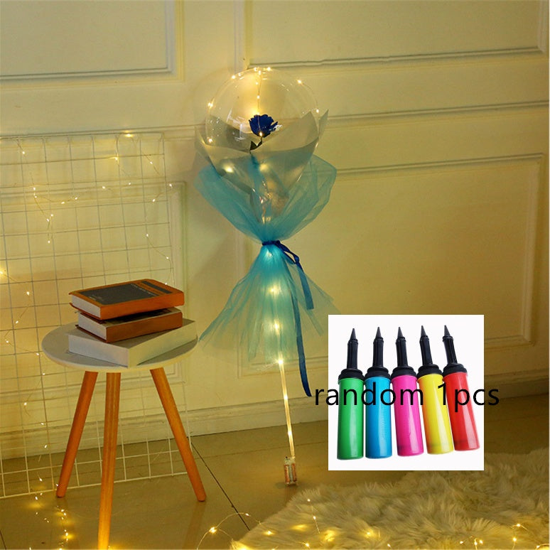 DIY LED Luminous Balloon Rose Bouquet