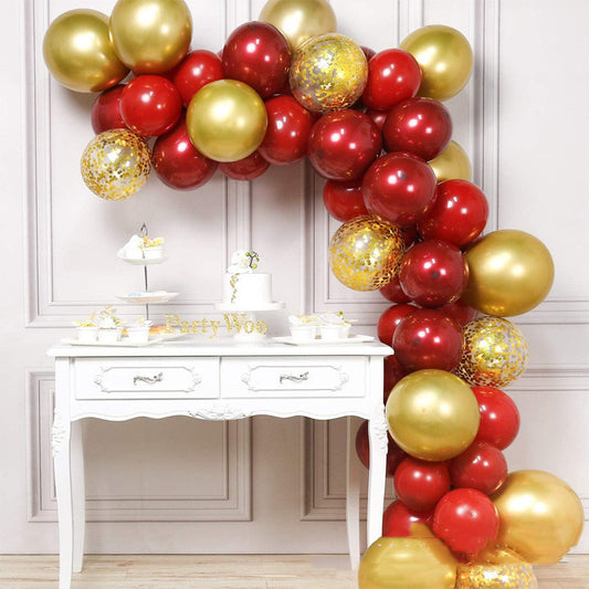 Double Pomegranate Red Balloon Garland Set