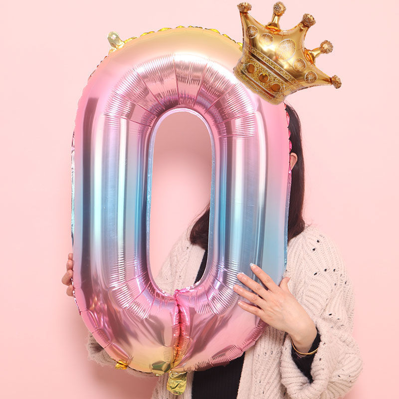 Crowned Number Balloons