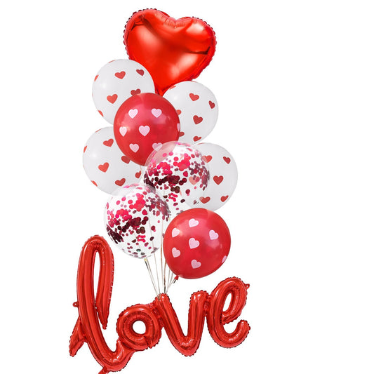 Red And White Love Balloons