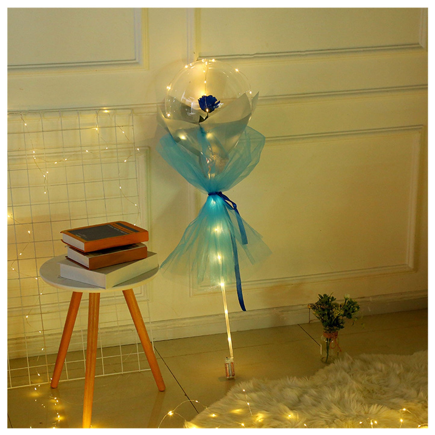 DIY LED Luminous Balloon Rose Bouquet