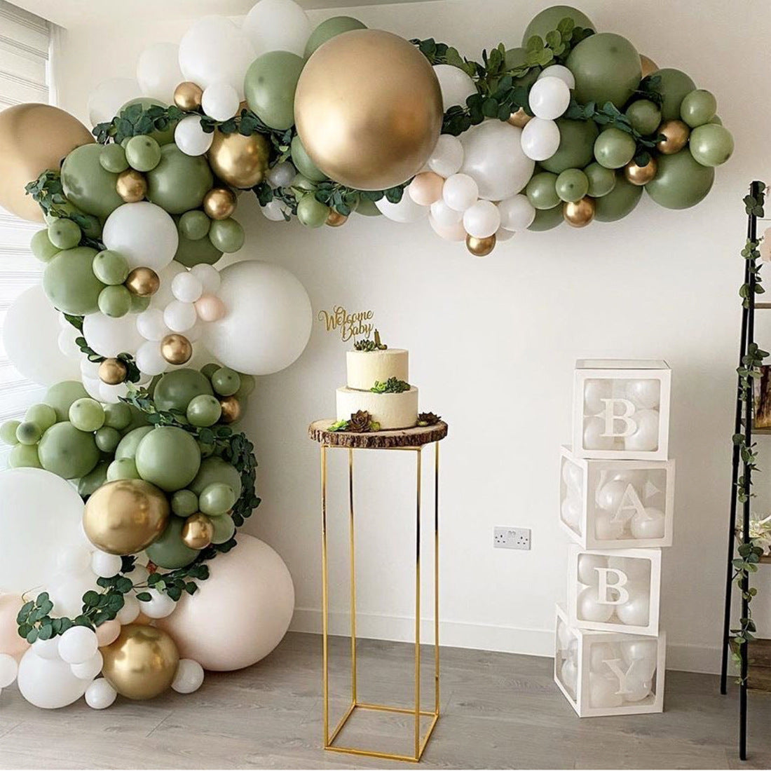 152 Avocado Green Balloon Garland Set