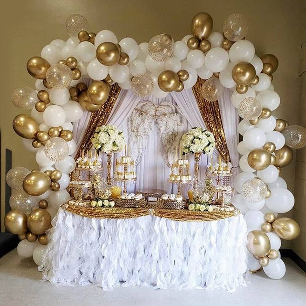 White Latex Balloon Garland